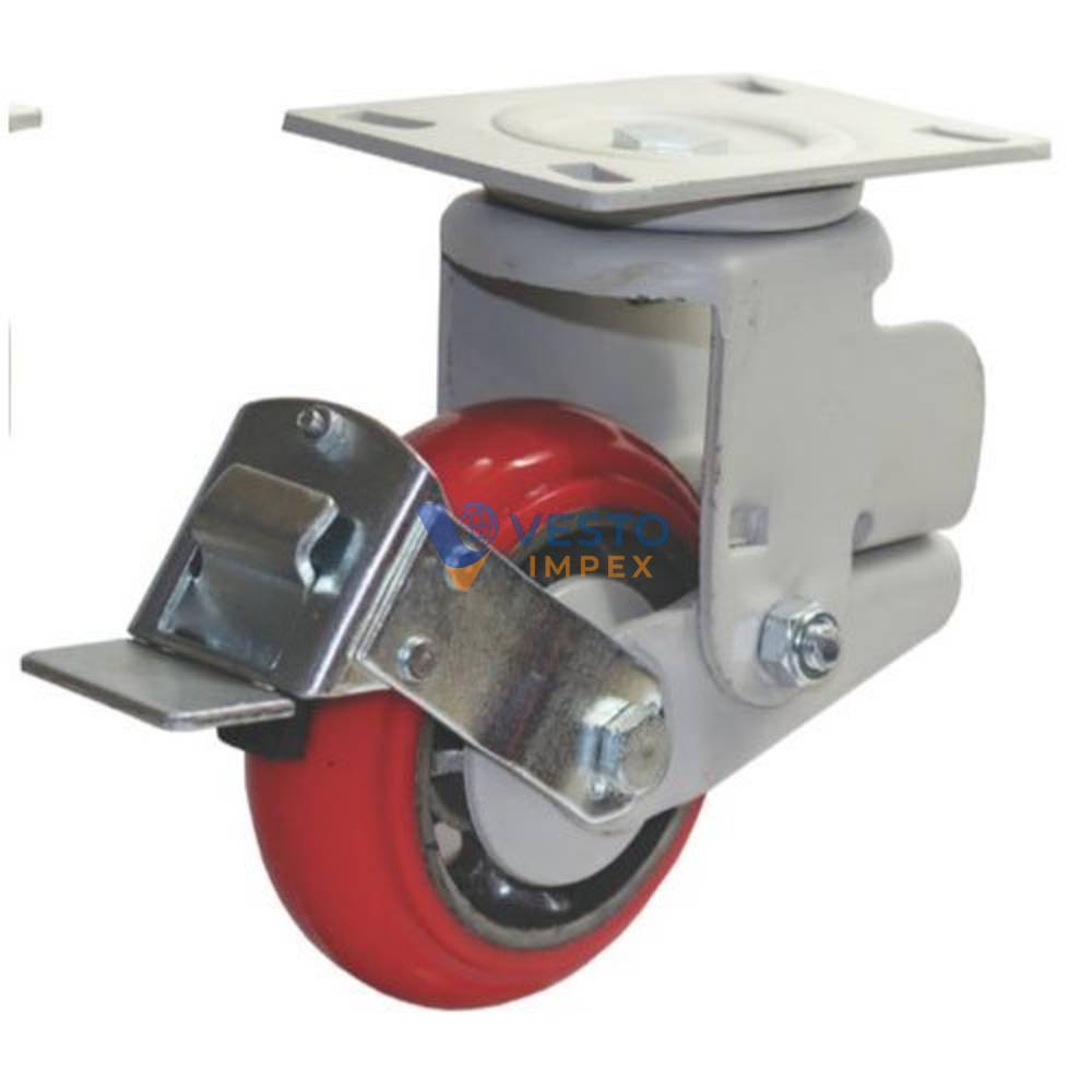 Spring Loaded Swivel Castor With Brake