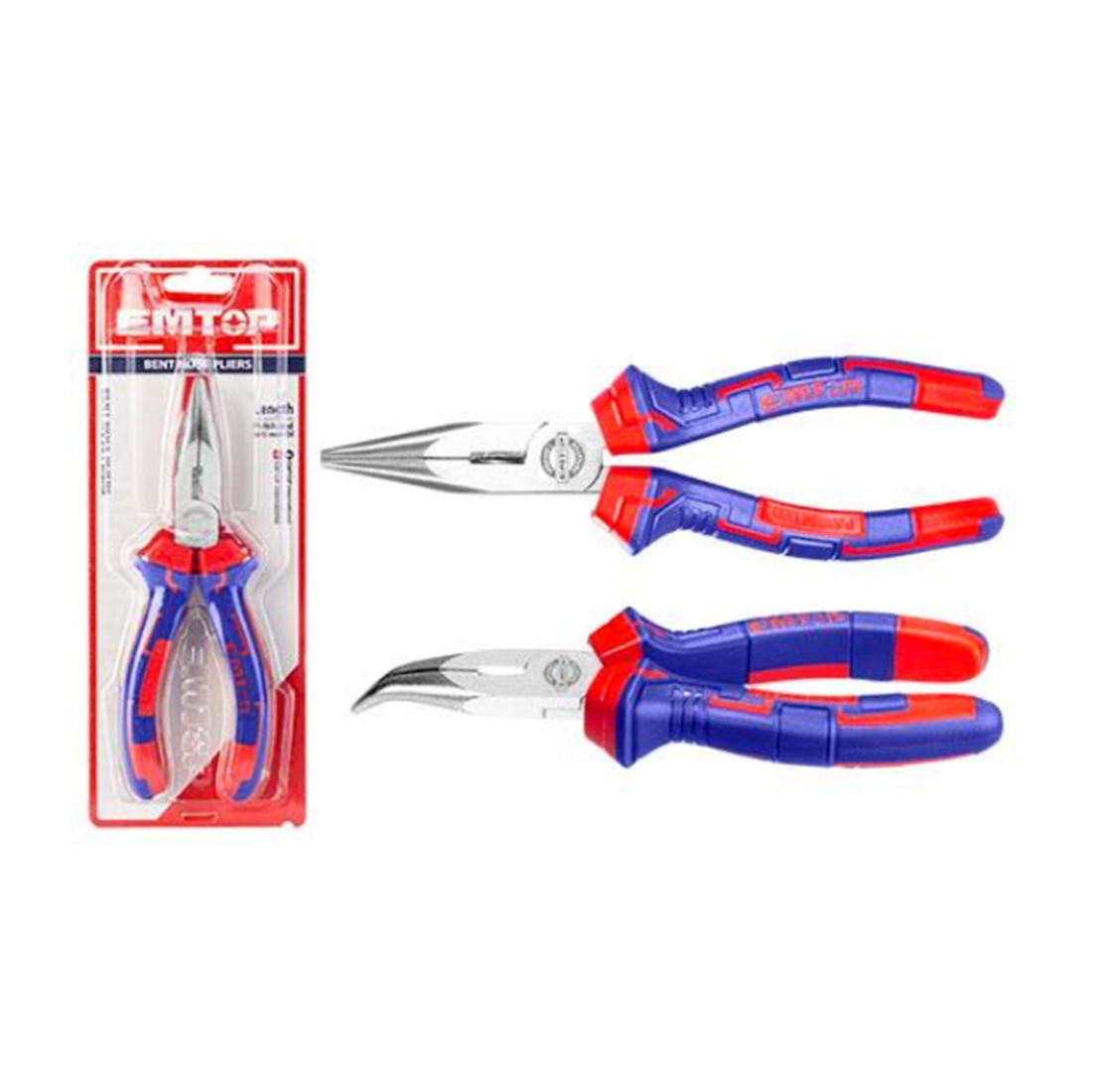 Emtop Anti-Rust Bent Nose Pliers 6 inch