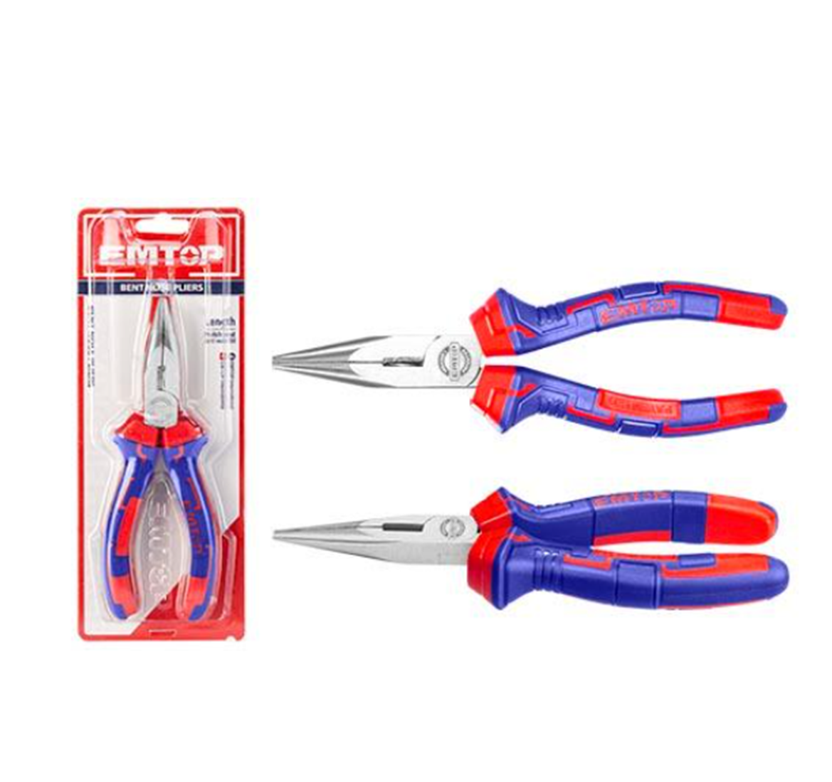 Emtop Anti-Rust Long Nose Pliers 8"