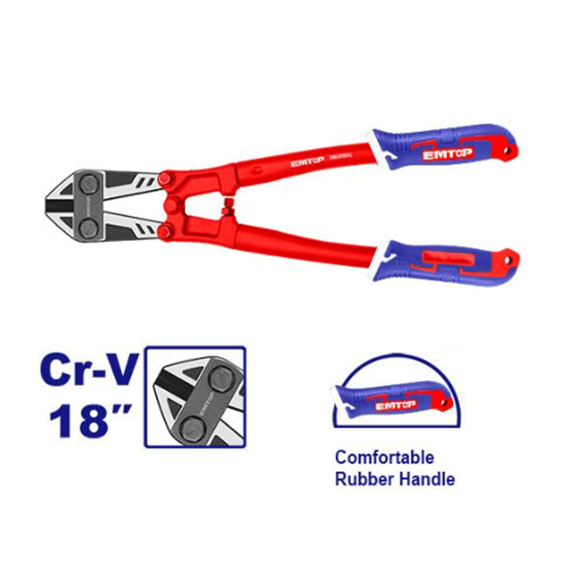 Emtop Cr-V Blade Bolt Cutter 18 inch