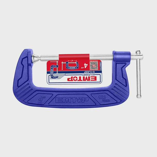 Emtop ECLPG0401 Heavy Duty G Clamp 4 inch