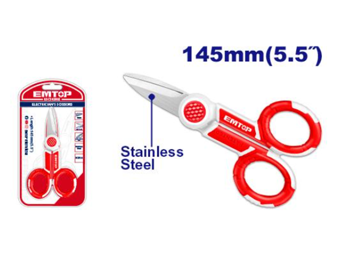 Emtop Electrician’s Scissors 145mm (5.5 inch)
