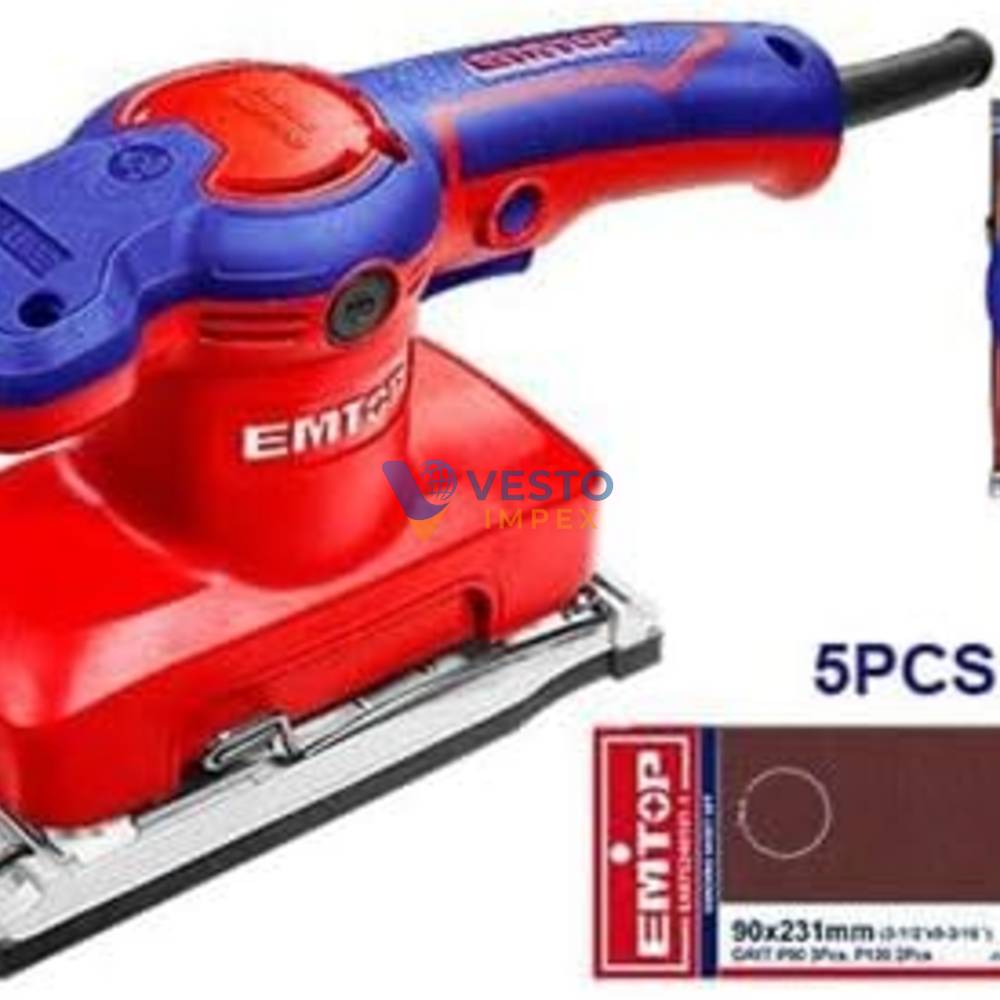 Emtop Finishing Sander 320W – 90×180mm Electric Sheet Sander
