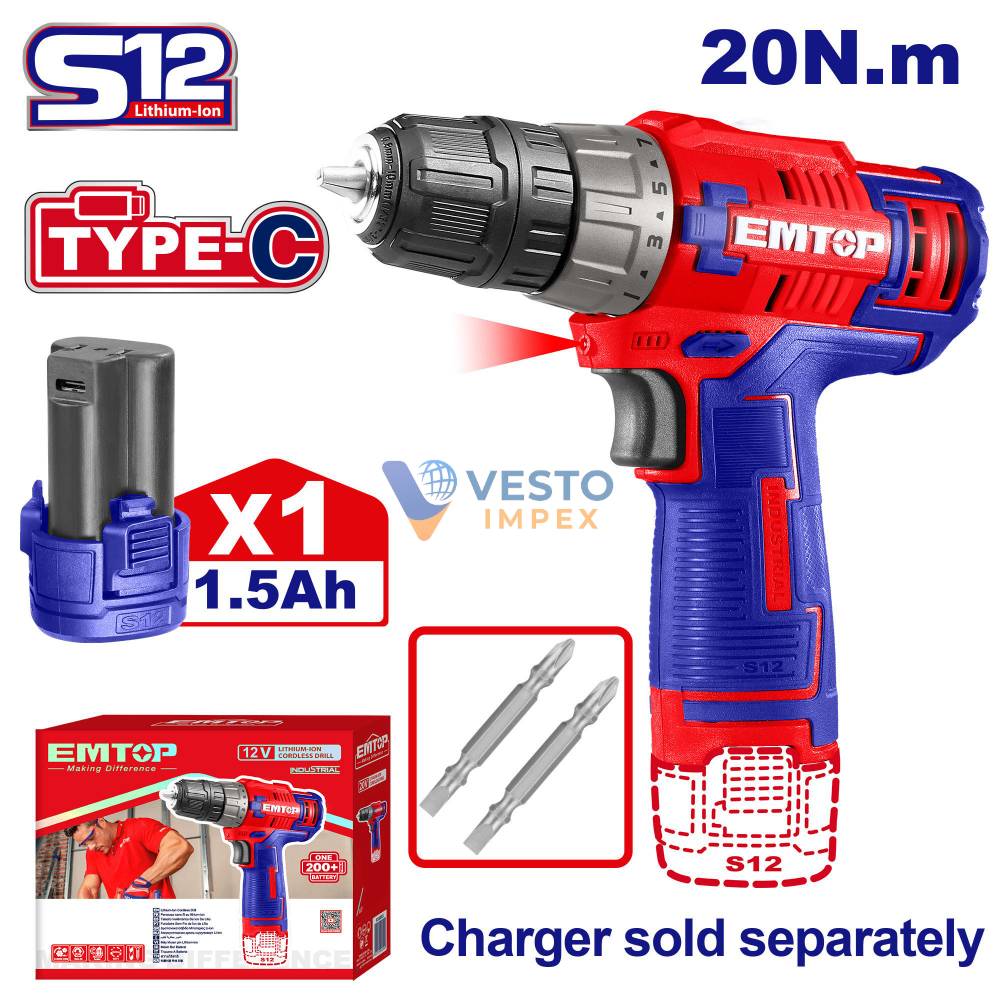 Emtop Cordless Drill Machine
