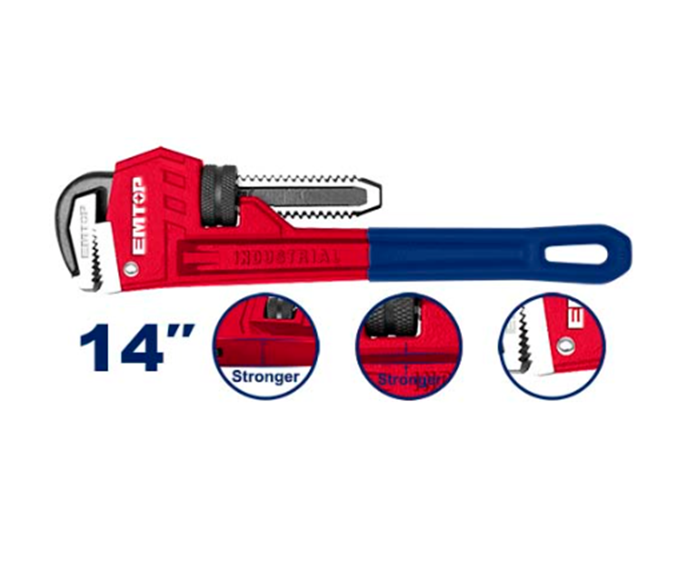 Emtop Pipe Wrench 14 inch (350mm)