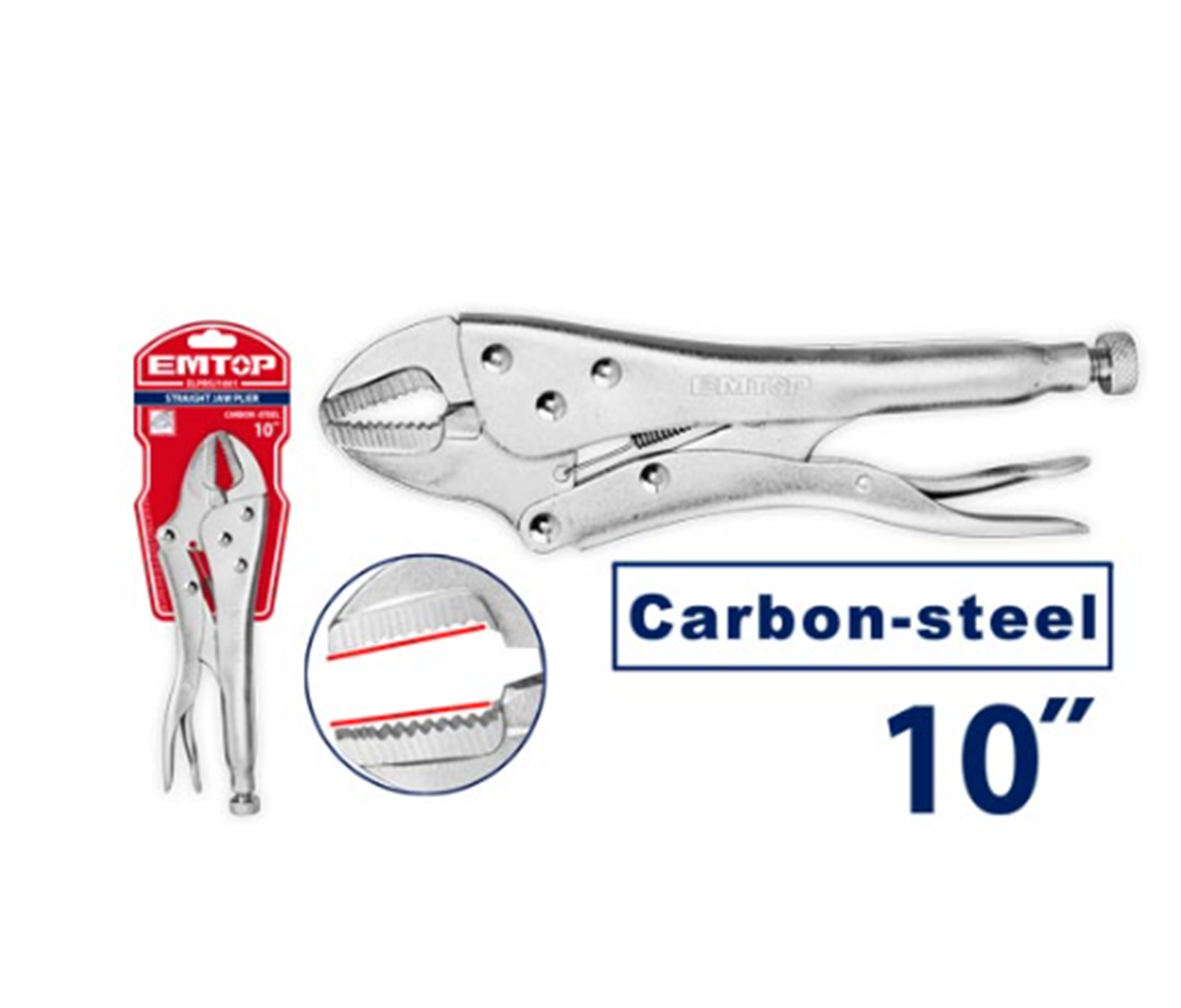 Emtop Straight Jaw Pliers 10 inch
